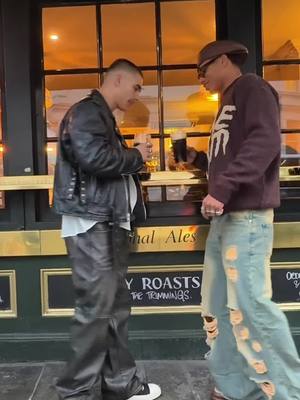 A post by @itsjustinsanchez on TikTok caption: Couple guiness with my g @Donovan + a fit check #fyp #hangingout #theboys 