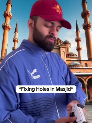 A post by @captain.halal on TikTok caption: They Put Holes In The Masjid? 😳 #muslim #muslimtiktok #islam #arab #desi #viral #tiktok #fyp #foryou #foryoupage 