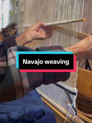 A post by @cowboy_woolboy on TikTok caption: Got a surprise visit the other morning from my great grandma while I was weaving 🫶🏼 #navajo #navajonation #navajotiktok #nativetiktok #nativetiktoks #cutlure #family #tradition #weaving #grandma #grandmasoftiktok #wisdom #knowledge #memories 