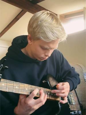 A post by @carsonlueders on TikTok caption: In the gym!!! #music #guitar 