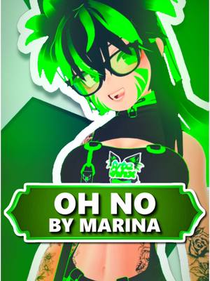 A post by @cuteashhx on TikTok caption: Oh no, the glitch loop Is happening ✨😩 / #OhNo #ohnomarina #edit #vrchat #vrchatcommunity #vrchatgirl #vr #fyp #viral 💚