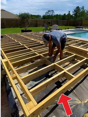 A post by @designs.by.donnie on TikTok caption: deck CONTRACTORS said I BUILT this wrong (what do you think?) #DIY #woodworking 