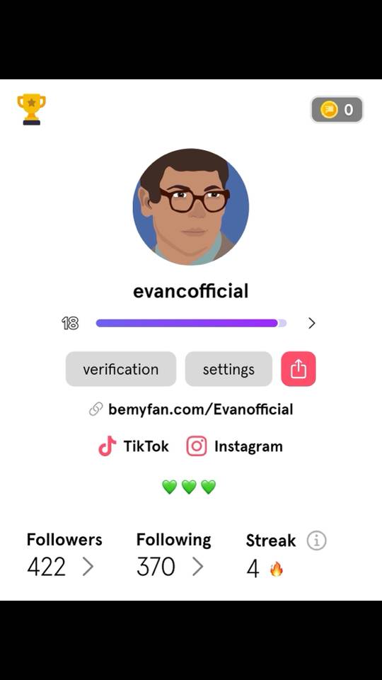 A post by @evancofficial on TikTok caption: Follow me on favorited link in bio #favorited 