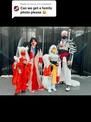 A post by @thatcosplayfamily on TikTok caption: Replying to @tevvv_1 This is our family from 2021 when we dressed as the Inuyasha family. This was one of our favorite cosplays we have done so far. We want to bring it back this year for NYCC. The kids are a few years older so we need to modify their outfits a bit.  #throwback #newyorkcomiccon #family #animetiktok #anime #cosplay #cosplayer #sesshomaru #inuyshacosplay #inuyasha 