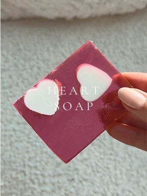 A post by @elysian.living on TikTok caption: DIY pink heart soap 🩷🫧 #DIY #soapmaking #soapcuttting #asmr #pink #aesthetic #valentines #satisfying #natural #relaxing #soap #girly #viral #soaptok 