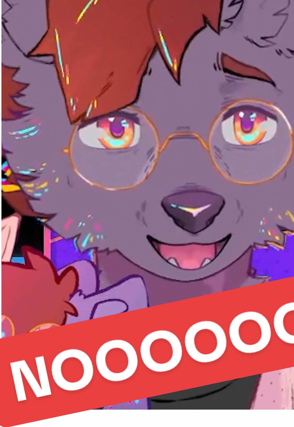 A post by @andre_moraph on TikTok caption: MISSCLICK 😰 #Furry #VTuber 