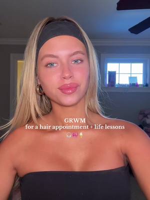 A post by @nats_not_okay on TikTok caption: GRWM + life lessons 🧘🏼‍♀️🎧🎀 #grwm #fyp #makeupinspo #lifelessons #lipcombo #girladvice #pamelaanderson #pamanderson #reading #advice #foryou #getreadywithme 