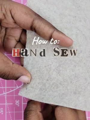 A post by @kenjahb on TikTok caption: IDK why my original video was muted, so I'm reposting this video with the sound! #handsew #howtosew #learntosew #sewingtutorials #sewingforbeginners 