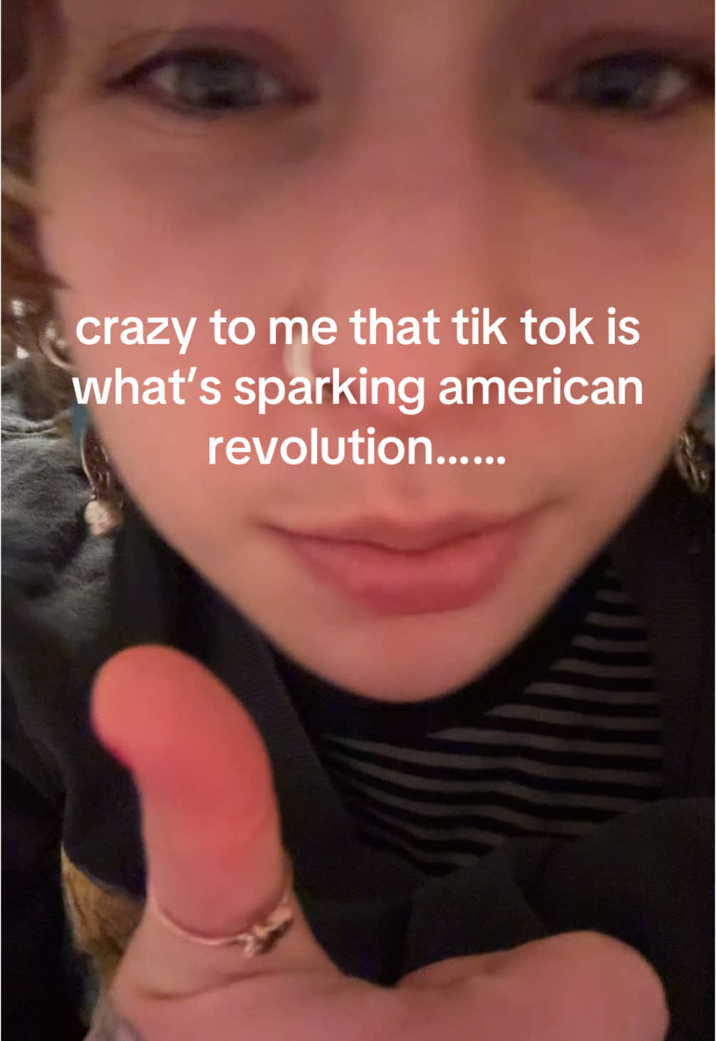 A post by @sydneyl3vy on TikTok caption: anyways hear me out. not everyone obviously indigenous and poc activists have been talking about this shi for decades… but a lot of americans don’t care abt anything until it affects them. #tiktok #america #ban #activism 