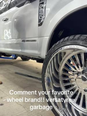 A post by @taylorlloyd on TikTok caption: @JTX Forged #wheel #tires #wides #polished #polishing #widewheels #detailer #truck #forgedwheels #powerstroke #fyp #fyppppppppppppppppppppppp 