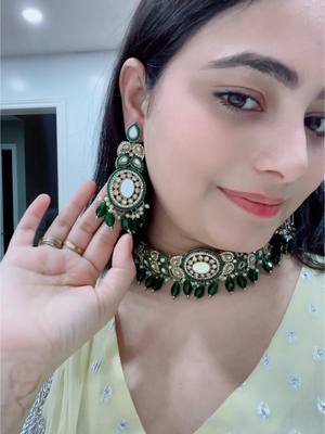 A post by @kataria447 on TikTok caption: Beautiful Mirror choker 🎉 DM to order , whatsapp or DM on instagram link in bio . .. #punjabisong #punjabitiktok #lohrispecial #viral_video #fyp #brampton #noordesigns19 