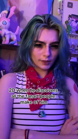 A post by @juststuart23 on TikTok caption: 😶😶😶 #gorillaz #2dcosplay #hethey #fyp 