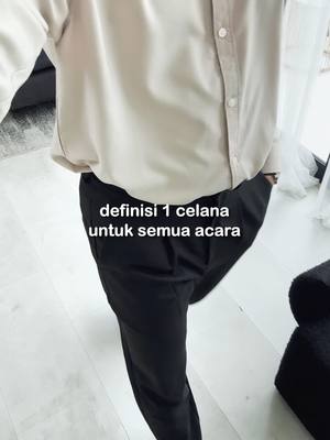 A post by @livehaf.official on TikTok caption: Mau tampil casual sampai formal cukup punya 1 celana ini aja. Auto stylish dan ganteng tiap saat 😎 #Livehaf #YourDailyWear #celanapanjang #celanaantikusut #celanabahan