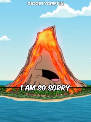 A post by @giggetygriffin on TikTok caption: bro erupted #familyguy #familyguyclips #cartoon #series #humor #darkhumor #fyp #joke #jokes #smalltalk #funnytiktok #funnyclip #forupage #island