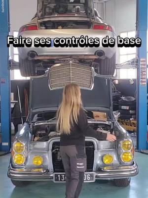 A post by @mecablondie on TikTok caption: Contrôler les niveaux de sa voiture Pression et contrôle des pneumatiques Contrôle des différents liquides... Note en commentaire des idées de vidéo de mécanique que tu aimerais bien voir en tuto ou information #mécanique #carboy #cargirl #tutomecanique #tutomecanique  