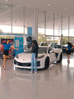 A post by @caminorealchevy on TikTok caption: Eerie or fun? How about powerful and fast—just like the Chevy Corvette.  🎥: 2025 Chevy Corvette in White