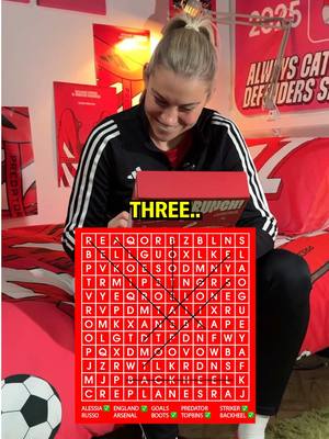 A post by @sportsdirectfootball on TikTok caption: Think you’ve got what it takes to match @Alessia Russo‘s precision? 🔎⚽ #SportsDirectFootball #WordSearch  