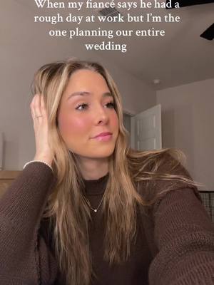 A post by @sarahhakerss on TikTok caption: Of course I love planning our wedding but man it’s so stressful #2025bride #stress 