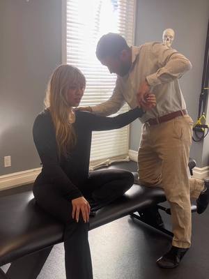 A post by @dr.michael.dellacorte on TikTok caption: ART session with @Chanel Castaneda to try to help her feel better! #ART #activereleasetechniques #sportschiropractic #activereleasetechnique #shoulders 