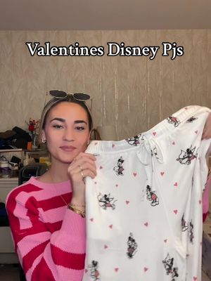 A post by @kristennhorne on TikTok caption: Mickey valentines pjs from @American Eagle @Disney Parks ❤️❤️❤️ #disney #disneyland #disneyworld #didneyoutfitideas #disneyoutfits #disneypjs #pjs #pajamas #disneyparks #disneypajamas #americaneagle #americaneaglehaul #haul #disneycreator 