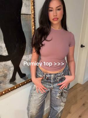 A post by @farahmlkk on TikTok caption: Pumiey top >>> @PUMIEY  #OOTD #pumiey #TikTokShop 