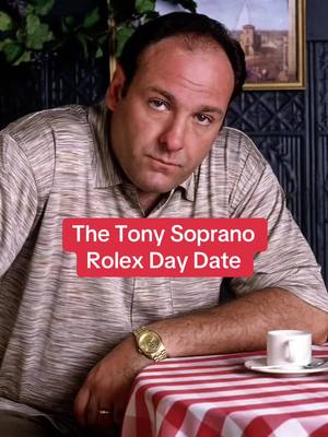 A post by @watchesbygamzo on TikTok caption: Favorite Show X Favorite Watch #rolexdaydate #tonysoprano #sopranos #rolex #fyp 