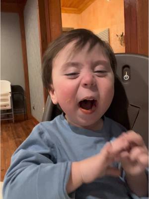 A post by @ameliamontgomery08 on TikTok caption: Still ain’t a fan of sour 😂 but he went back for seconds…. And thirds to make sure. 🤪 #sour #funny #heyworld #campomelicdysplasia 