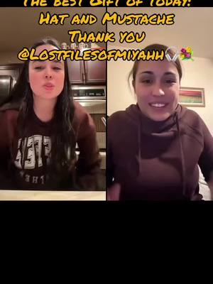 A post by @vetty4 on TikTok caption: Lostfilesofmiyahh🎧💐, thank you for this wonderful Gift sent in my LIVE! I'll cherish this moment forever.@Lostfilesofmiyahh🎧💐 #livegift #hatandmustache 