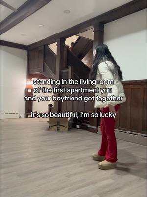 A post by @.diane.marie on TikTok caption: i can’t believe this space is ours #trending #fyp #fypシ #apartment #apartmenthunting #firstapartment #moving #couplegoals #couple #fypシ゚viral #viralvideo #explore 