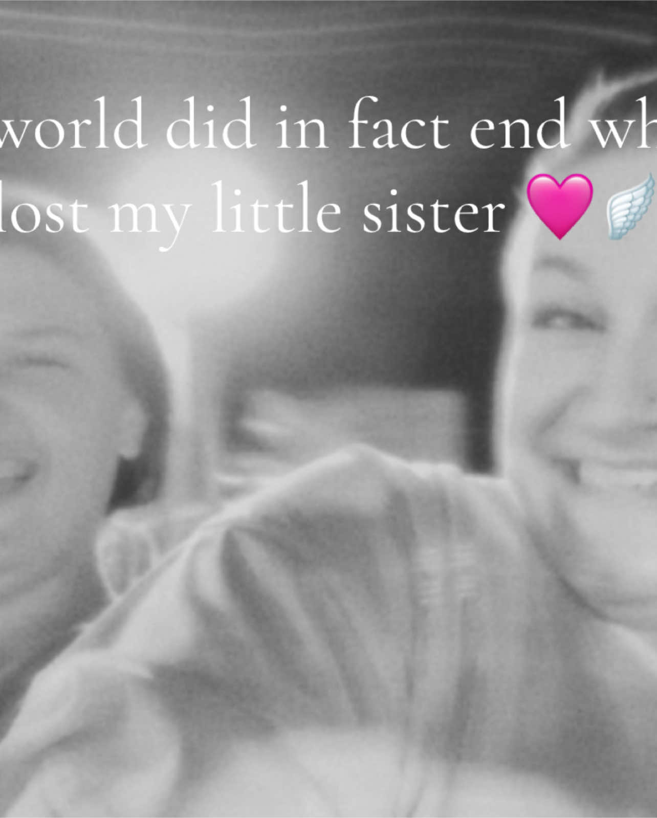 A post by @sadiesanford on TikTok caption: the pain of losing you has altered me. i live this life for you. cheer me on & show me you’re here, i hope to make you proud. i miss you, love. #CapCut #loss #sibling #sister #Bestfriend #siblingloss #grief 