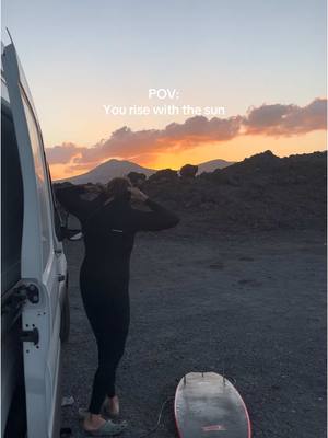 A post by @kozmaze on TikTok caption: Early riser for this only- if you want this experience follow Howdy campers on Instagram  #vanlife #campervan #lanzarote #vanrental #islandlife 