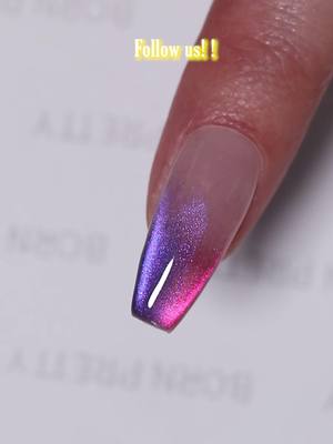 A post by @bornprettyofficial on TikTok caption: Ombre cat eye nail art design💜💖 Using #bornpretty 💅6 Colors Jelly Gel Set Wild Roses: 06 (59242) 💖6 Colors Galaxies Glass Cat Magnetic Gel Polish Set (60235) 💅Super Top Coat (58775) Tap the bio and search the product id to find more colors🥰 #nailart #nailsdesign #gelnails #naillover #ombrenails #cateyenails #nails2inspire #nailartist #nailswag #galaxynails #nails💅 #allshineonme #fypシ゚ 