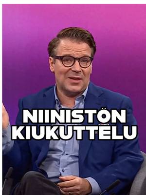 A post by @sebastiantynkkynen on TikTok caption: Jos ei usko voivansa vakuuttaa argumentoimalla, aina voi kokeilla kiukuttelua. Tässä Ville Niinistön taidonnäyte A-studiosta. Minuun tällainen ei vaikuta, vaan jatkan sananvapauden puolustamista siitä, mihin jäin. Ja aloite digipalvelusäädöksen muuttamiseksi laitettu vireille.