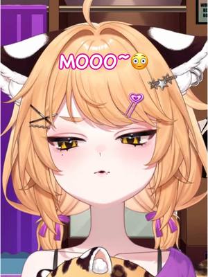 A post by @kirana_yonome on TikTok caption: Vtuber does animal noises 🐄 #fyp #vtuber #vtuberclips #anime #uk #weeb #kirana 