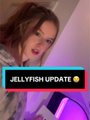 A post by @tessa.bear on TikTok caption: I cried enough tears to fill their tank when this happened 💀😅  Don’t worry tho! All the jellybabies are ok ✨  #jellyfish #uniquepets #weirdpets #strangepets #rarepets 