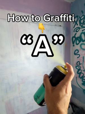 A post by @sprayculture on TikTok caption: Alphabet Graffiti Letter “A” 👈 #tutorial #howto #graffiti #letter #A #asmr #pov #fyp #foryou #fypシ゚ #spraypaint  