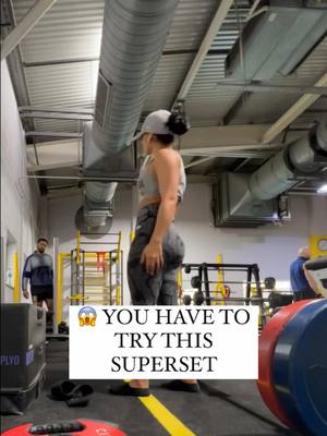 A post by @lorenalucialegler on TikTok caption: Omg Try This Superset 🥵 It killed my Glutes  4 rounds go as heavy as you can 🥵🥵🥵🥵🥵 #superset #fitmom #hipthrust #femalefitness #onlinecoach #fitgirls 