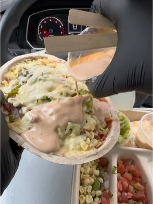 A post by @moeeatss on TikTok caption: Chipotle huge cheesy bowl 🌯🔥 #mukbang #asmr #asmrmukbang #asmrsounds #eat #food #Foodie  moe eats #yummy #cheese #chicken #burger #fries #eating 