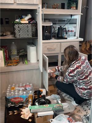 A post by @wondering.wheels on TikTok caption: Organizing in the Rv on a cold windy day! . . : : : . . . . . #organize #organizedhome #organization 