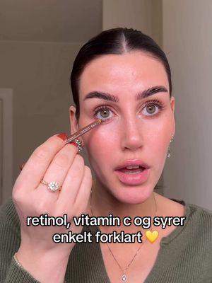 A post by @sincere.no on TikTok caption: forklarer noen av de vanskeligste ingrediensene å forstå seg på!📚👩🏻‍🔬 #retinol #hudpleie #sincere 