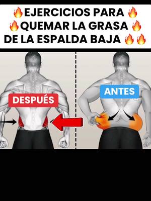 A post by @fitness_online._ on TikTok caption: QUEMAR LA GRASA 🔥 DE LA ESPALDA BAJA 🔥🔥