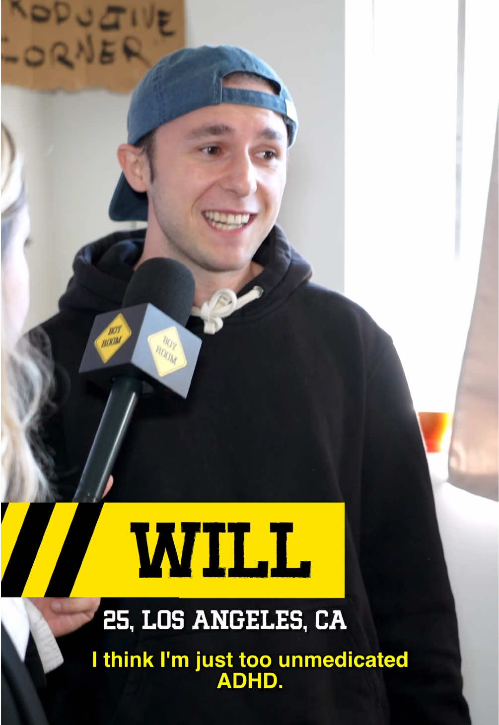 A post by @boyroomshow on TikTok caption: Will, 25, Culver City, CA Welcome to Boy Room, the show where we investigate boy rooms and now FIX THEM with the help of Amazon Prime. Today Rachel Coster visits Will, a balding boy suffering from both heartbreak and a disaster of a room. Disaster. a show by @Gymnasium  hosted by @rachelcoster_  @prime  #nyc #renovation #makeover #boyroom #messy #gymnasium