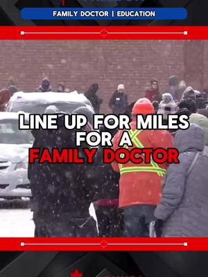 A post by @canadafreedom on TikTok caption: The line up for a new family doctor in Brockton Ontario is massive. Hundreds gathered for a chance at a possible family doctor in their area. This is the state Trudeau has put us in, by prioritizing non-Canadians over actual Canadians.