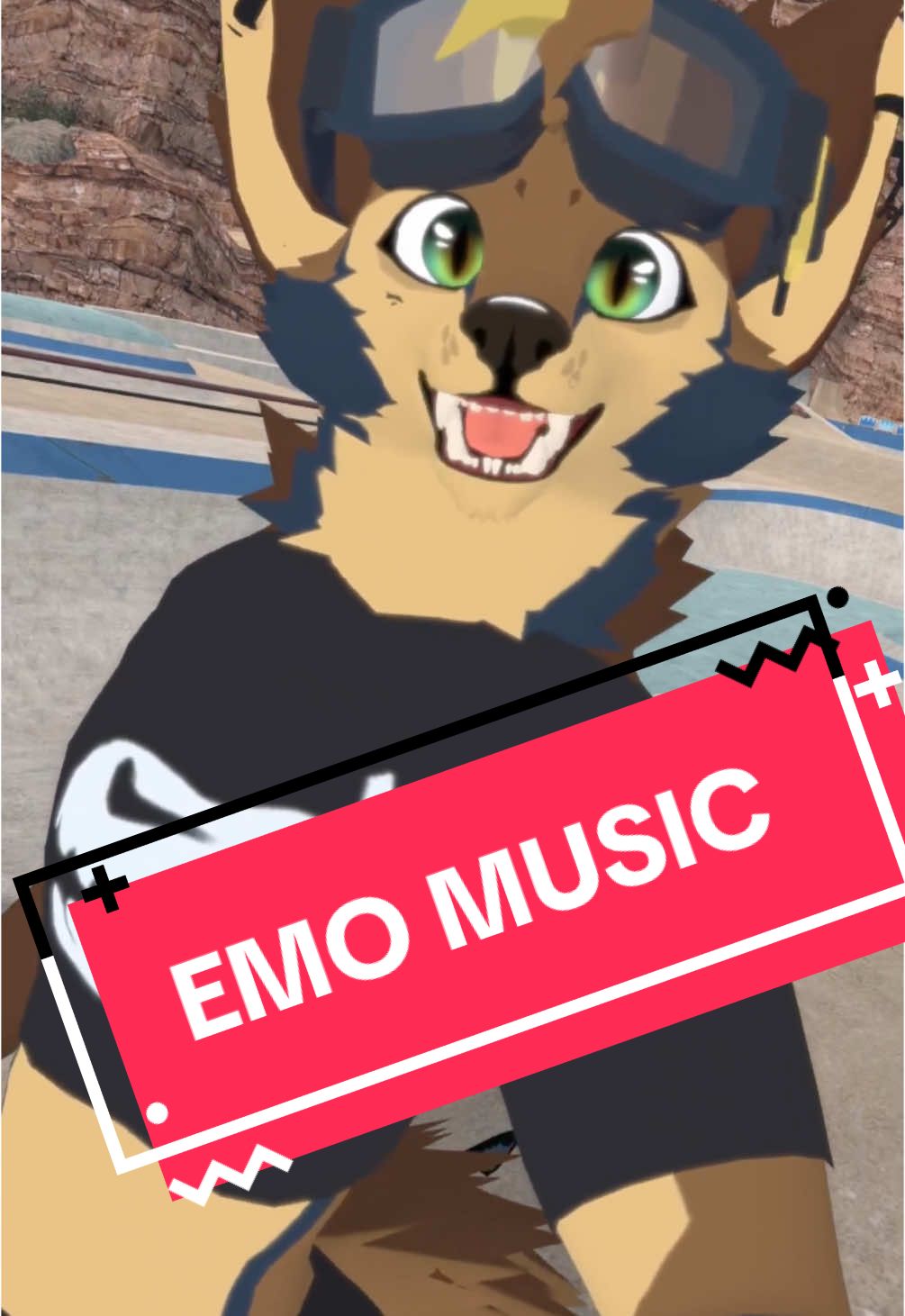 A post by @bardicrj on TikTok caption: EMO WILL NEVER END! #furry #vrchat #furryfandom 