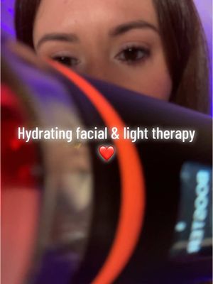 A post by @safespaceasmr on TikTok caption: Hydrating facial & light therapy 💡 #asmr #asmrsounds #asmrvideo #asmrskincare #asmrroleplay #fyp 