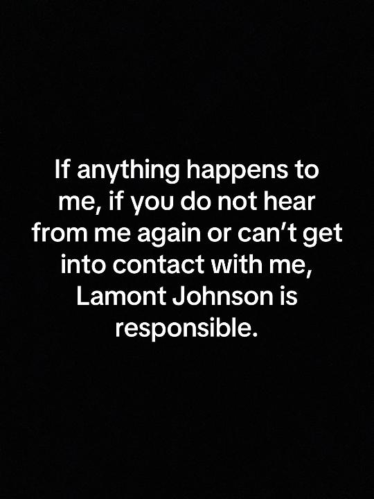 A post by @lunarcheelai on TikTok caption: Because I’ve exhausted the option with the cops, and they refused to help, Lamont has free will to keep stalking me, and I don’t trust him not to escalate this situation and get physical. So please save this in case I’m no longer reachable. I tried.