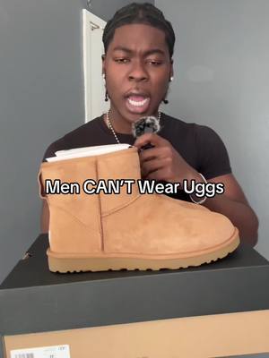 A post by @certifiedjio on TikTok caption: Men CAN Wear Uggs , Ima Wear Whatever I Want.  W Or L Fit Tho ? #fyp #certifiedjio #menfashion #uggs #fashiontiktok #outfits @UGG® 