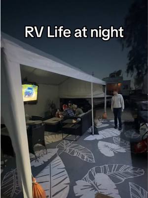 A post by @campingworld on TikTok caption: more nights like this in 2025 👏 #rvtiktok #rvlife #rvtok #campinglife 🎥 @Shane & Carrie | RV Lifestyle 