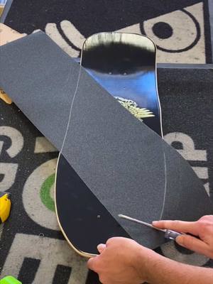 A post by @seanbolis on TikTok caption: I didn’t have enough griptape for the design I wanted but I made it work 🤷‍♂️ Skateboarding is awesome 