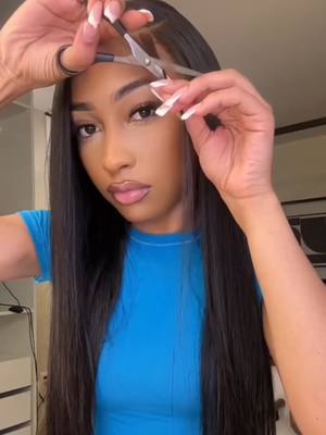 A post by @wigginshairbest on TikTok caption: Soft & flawless look with luxurious hair👍#wiggins #straighthair #blackgirlmagic #wigtok #fyp #bigsale